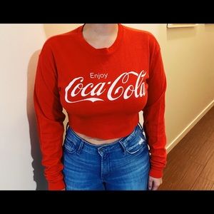 Coca Cola Long sleeve crop top